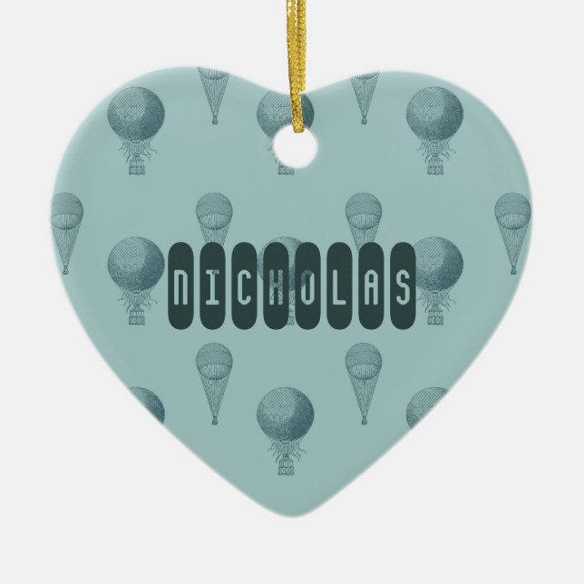 Ornement En Céramique Ballons à air chaud (Devant)