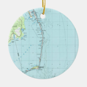 Ornement En Céramique Banques externes du sud vintages Map (1957)