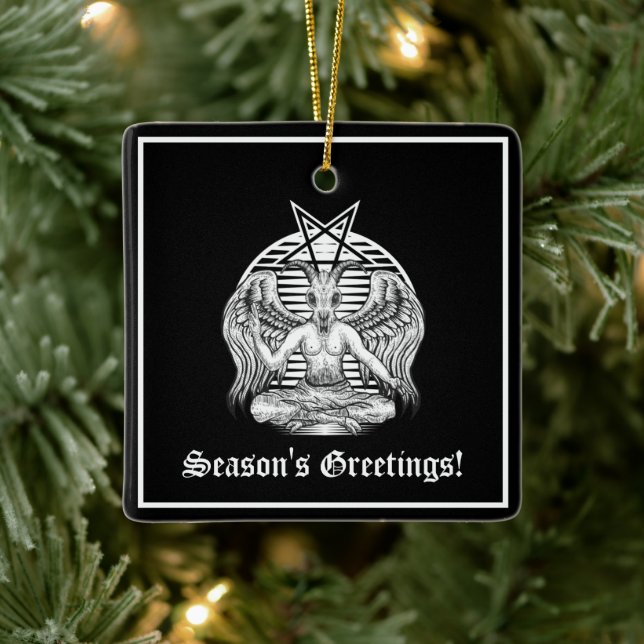 Ornement En Céramique Baphomet Satanique (Arbre)