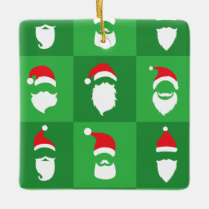 Ornement En Céramique Barbe du Père Noël