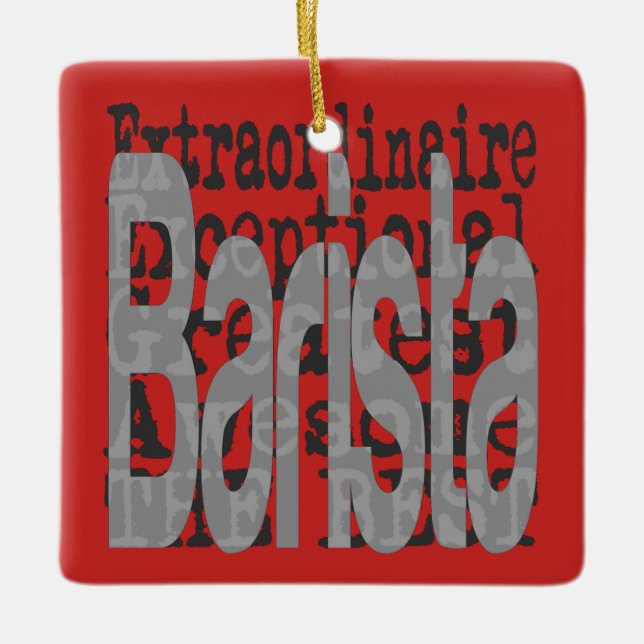 Ornement En Céramique Barista Extraordinaire (Devant)