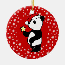 Bas personnalisé de panda de Noël