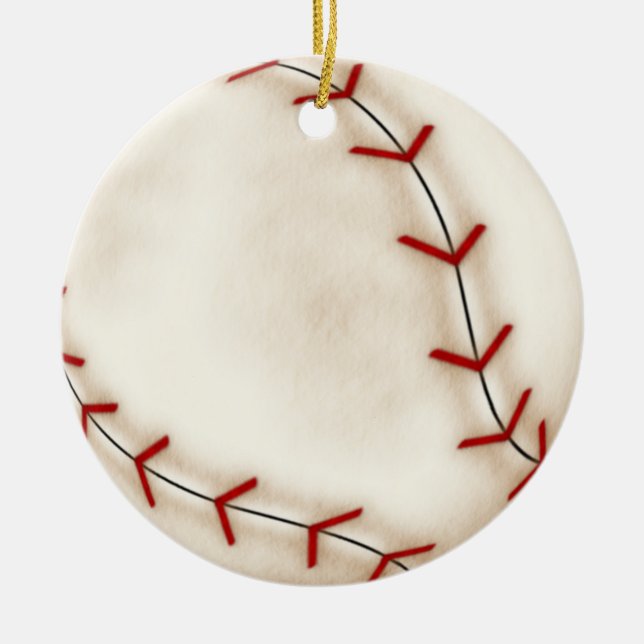 Ornement En Céramique Base-ball de Noël (Devant)