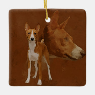 Ornement En Céramique Basenji