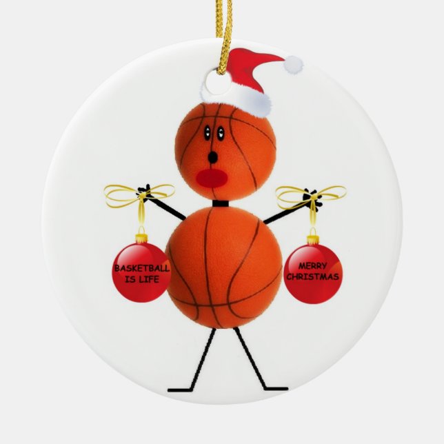 Ornement En Céramique Basket-ball (Devant)