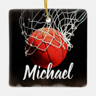 Ornement En Céramique Basket-ball Votre nom