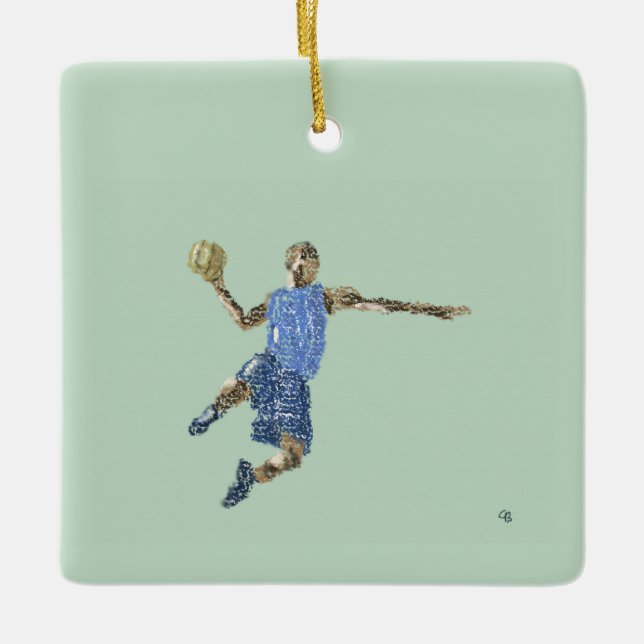 Ornement En Céramique #Basketball #Jump (Devant)