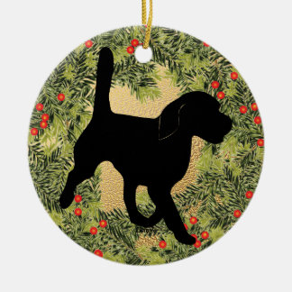 Ornement En Céramique Beagle Wreath
