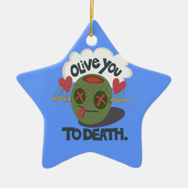 Ornement En Céramique Beau Cool J'aime Afrique Art (Devant)