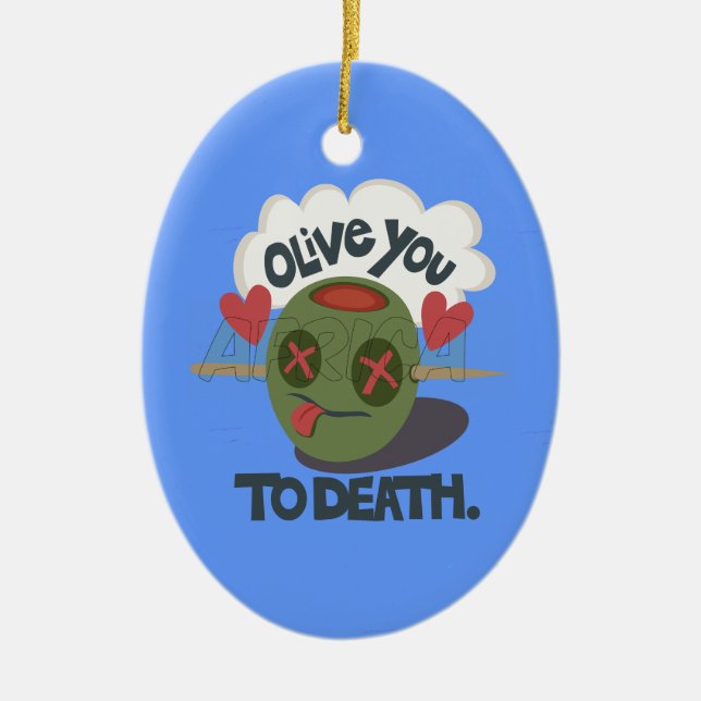 Ornement En Céramique Beau Cool J'aime Afrique Art (Devant)