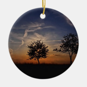 Ornement En Céramique Beau coucher de soleil paysage Pittoresque Art pho