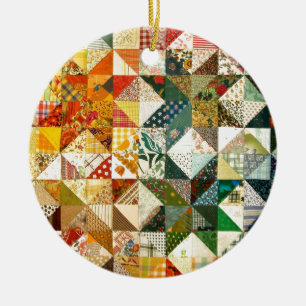 Ornement En Céramique Beau patchwork