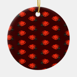 Ornement En Céramique Beaucoup De Ladybugs