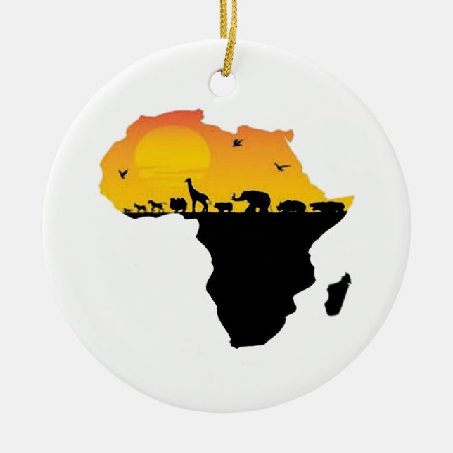 ORNEMENT EN CÉRAMIQUE BEAUTÉ DE L'AFRIQUE (Devant)