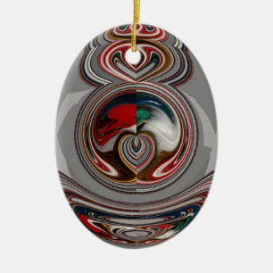 Ornement En Céramique Beaux Coeurs de Noël Fêtes Couleurs de saison