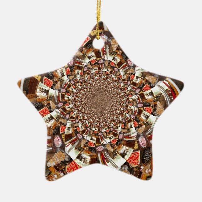 Ornement En Céramique Beaux gâteaux et desserts (Devant)