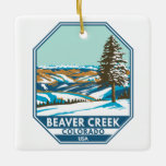 Ornement En Céramique Beaver Creek Ski Area Winter Colorado<br><div class="desc">Beaver Creek Winter art design showcasing the winter landscape.</div>