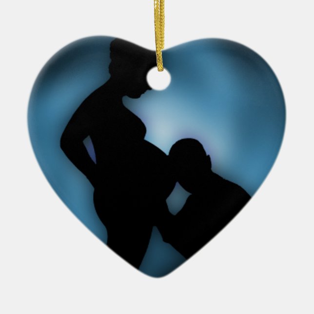 Ornement En Céramique bébé attendu (Devant)