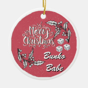 Ornement En Céramique Bébé de Bunko de Joyeux Noël