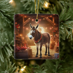 Ornement En Céramique Bébé Donkey Family Orament, Amateurs d'âne Cadeaux