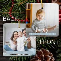 Bébé garçon bleu clair Premier Noël 2 photo