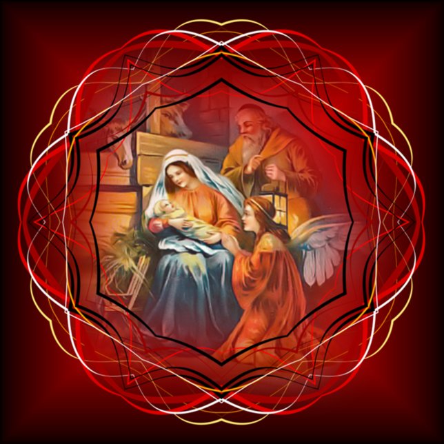 Ornement En Céramique Bébé Jésus, Marie & Joseph, La Sainte Famille, Ang (Créateur téléchargé)