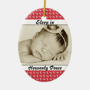 Ornement En Céramique Bébé Photo Dormir dans l'ornement de la Paix Céles