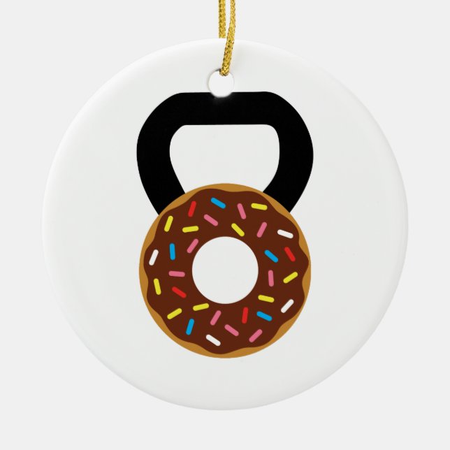 Ornement En Céramique Beignet Kettlebell (Devant)