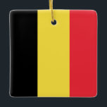 Ornement En Céramique Belgium (Belgian) Flag<br><div class="desc">Customizable World Flag Products - Please feel free to add your own text.</div>