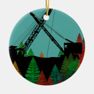 Ornement En Céramique Belle grue du Nord-Ouest Ingénieur d'exploitation