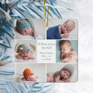 Ornement En Céramique Belle photo de bébé nouveau-né Noël