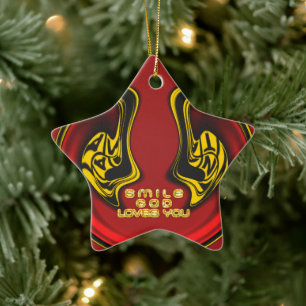 Ornement En Céramique Bénédiction d'en haut : L'Amour de Dieu Salutation