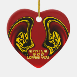 Ornement En Céramique Bénédiction d'en haut : L'Amour de Dieu Salutation