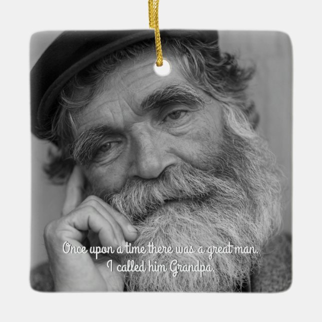 Ornement En Céramique Bereavement Memorial Keepsaké pour grand-père (Devant)