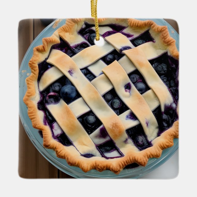 Ornement En Céramique Berry Christmas Cutie Pie | Jeu de nourriture amus (Devant)