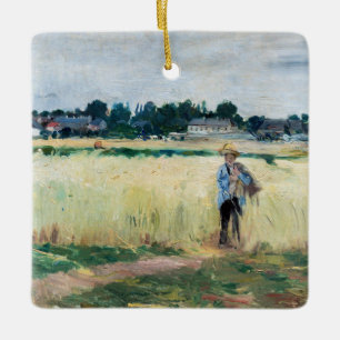 Ornement En Céramique Berthe Morisot - Dans le champ de blé à Gennevilli