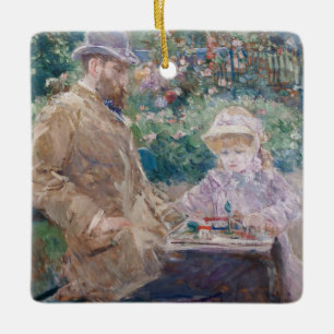 Ornement En Céramique Berthe Morisot - Eugene Manet avec sa fille