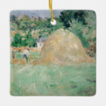 Ornement En Céramique Berthe Morisot - Les piles de Haystacks à Bougival<br><div class="desc">Meules d'Haystacks à Bougival / Les foins a Bougival - Berthe Morisot,  Huile sur toile,  1883</div>