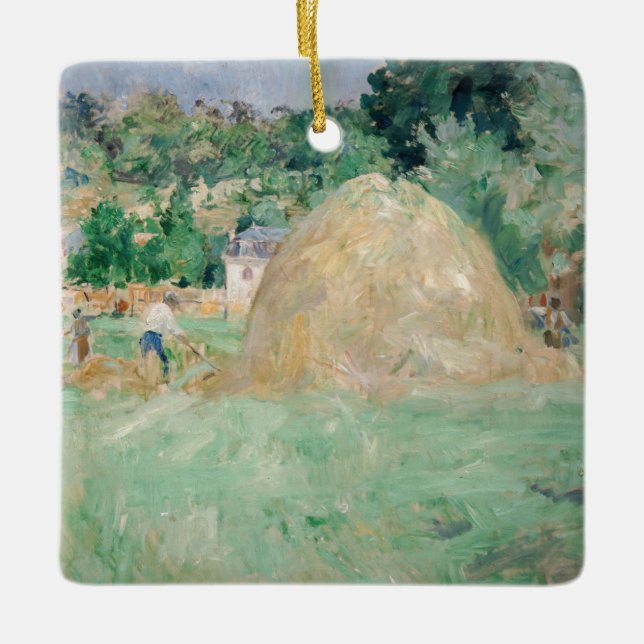 Ornement En Céramique Berthe Morisot - Les piles de Haystacks à Bougival (Devant)