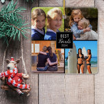 Ornement En Céramique Best Friends 4 Photo Collage Friendship<br><div class="desc">Le cadeau parfait pour votre longue amitié de vie avec votre BFF. Ajouter jusqu'à 4 photos et date à cet ornement de Noël en céramique. Les modèles fournis incluent le collage photo et une date que vous pouvez personnaliser. Pour les seins, bff'a et de longs amis à vivre donnent le...</div>