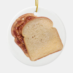 Ornement En Céramique Beurre d'arachide et sandwich à gelée