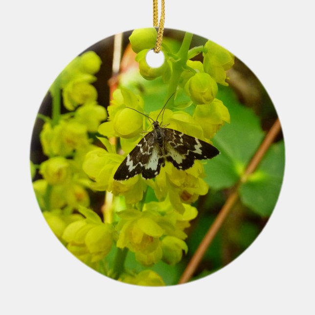 Ornement En Céramique Beurre de séquoia et Fleur sauvage (Devant)