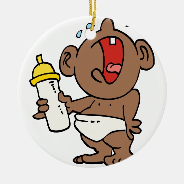 Ornement En Céramique biberon de cri (Devant)