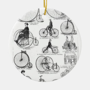 Ornement En Céramique Bicyclette à grande roue Penny Farthing