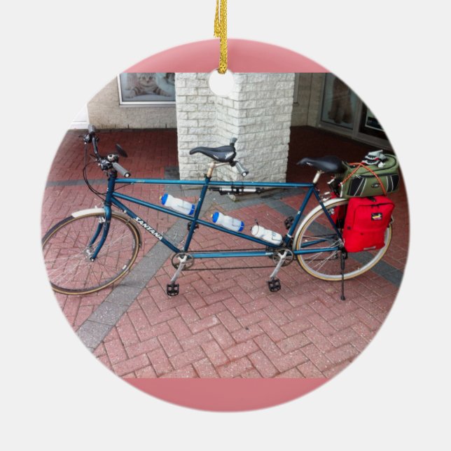 Ornement En Céramique Bicyclette de Santana Tantem (Dos)