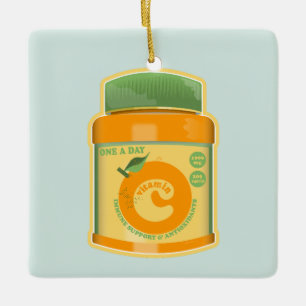Ornement En Céramique Bien-être vitamine C