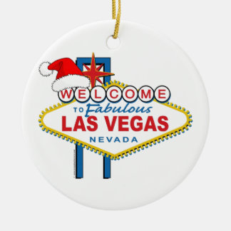 Ornement En Céramique Bienvenue à Fabulous Las Vegas Noël