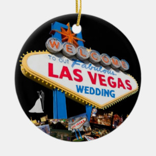 Ornement En Céramique Bienvenue À Notre Fabulous Las Vegas Mariage Ornam