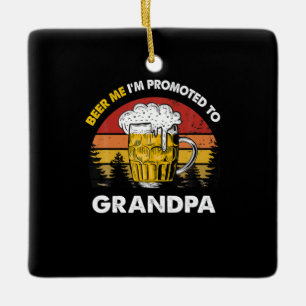 Ornement En Céramique Bière à moi je suis promu pour l'anniversaire de g