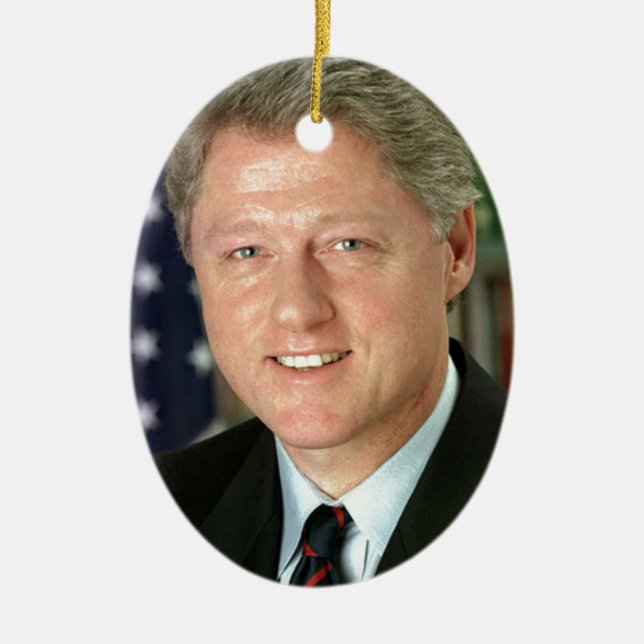 Ornement En Céramique Bill Clinton (Devant)